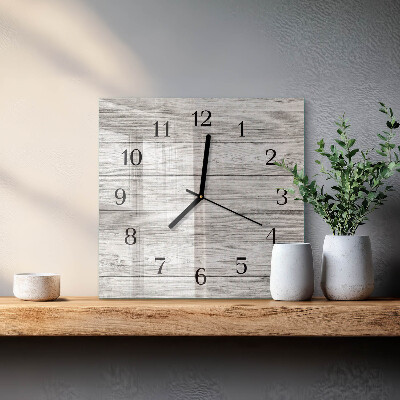 Glass clock square Gray boards