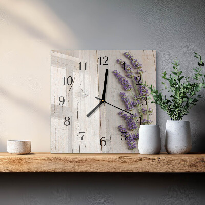 Square kitchen clock Lavender