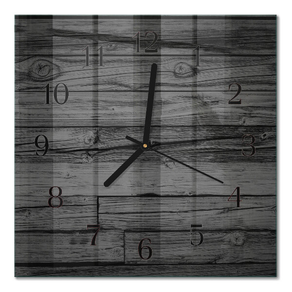 Square wall clock Wood