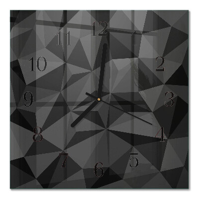 Square wall clock 3D pattern