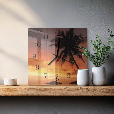 Square wall clock Palm