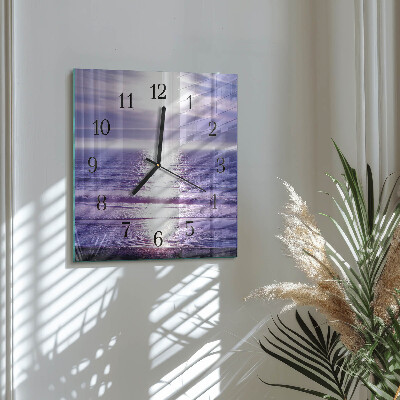 Square kitchen clock Sea