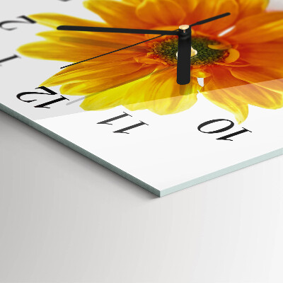 Square wall clock Flower