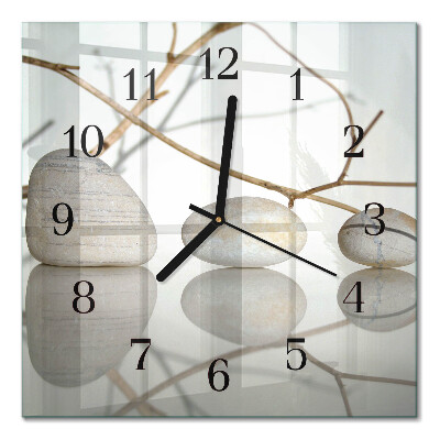 Square kitchen clock Stones