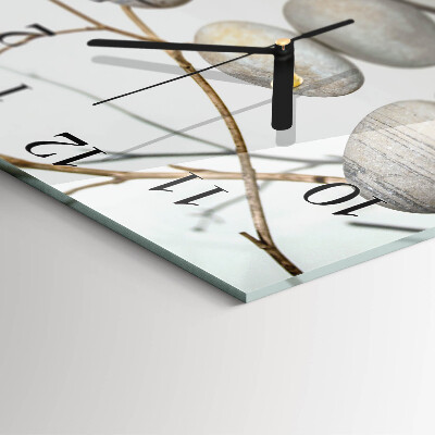 Square kitchen clock Stones