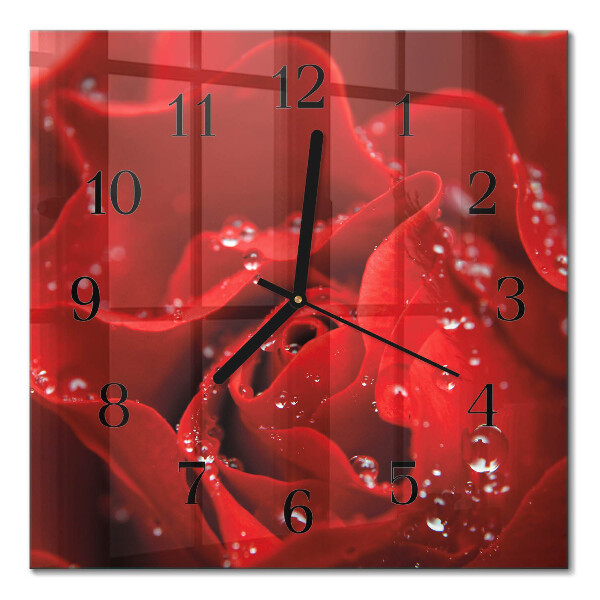 Square kitchen clock Rose