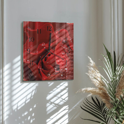 Square kitchen clock Rose