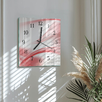 Square wall clock Abstract art