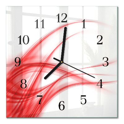 Glass wall clock square Abstract art