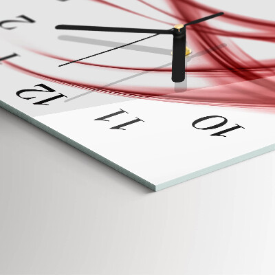 Glass wall clock square Abstract art