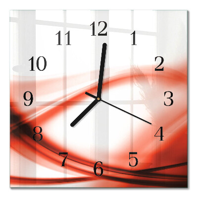 Square kitchen clock Abstract lines