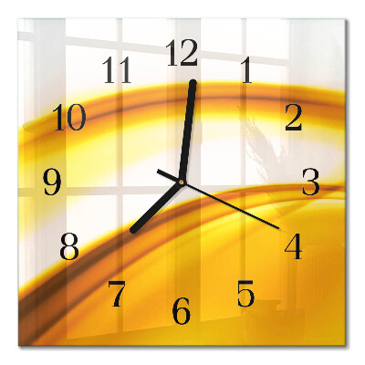 Glass clock square Abstract art