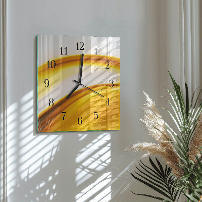 Glass clock square Abstract art