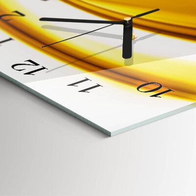 Glass clock square Abstract art