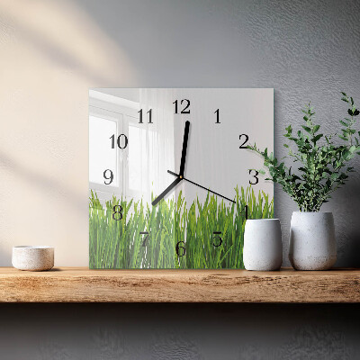 Square wall clock Grass