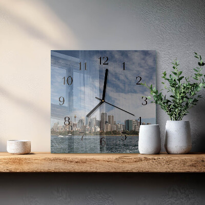 Glass clock square City