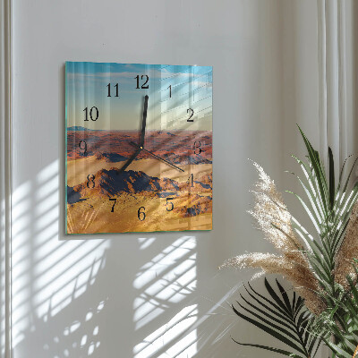 Square wall clock Desert