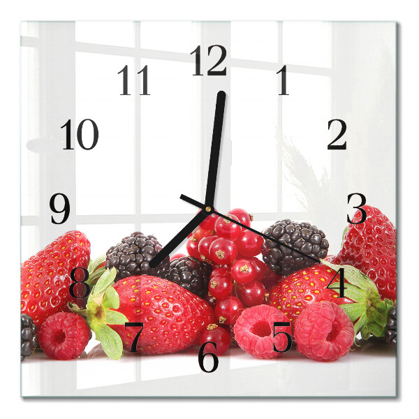 Square kitchen clock Fruit