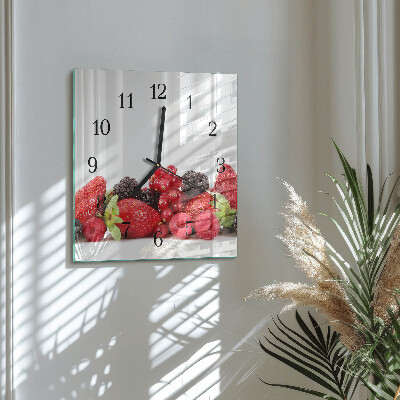 Square kitchen clock Fruit