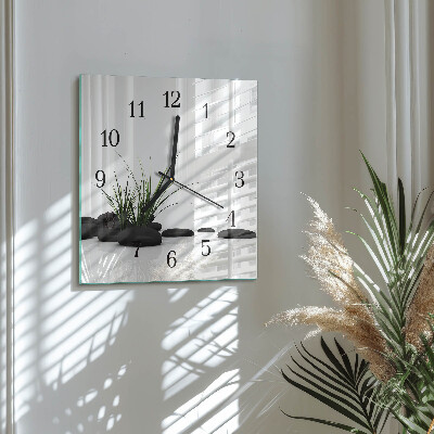 Square kitchen clock Stones