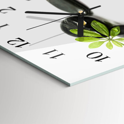 Glass clock square Stones