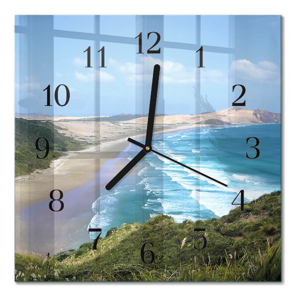 Glass clock square Coast