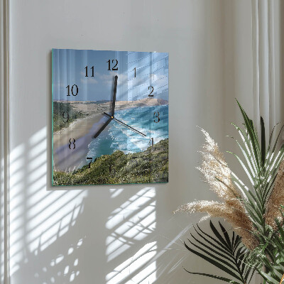 Glass clock square Coast