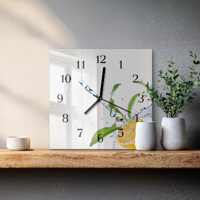Square wall clock Citrus