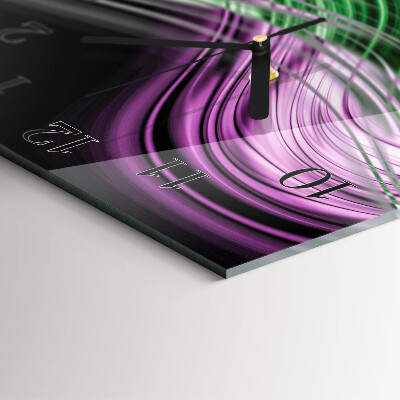 Glass clock square Abstract art