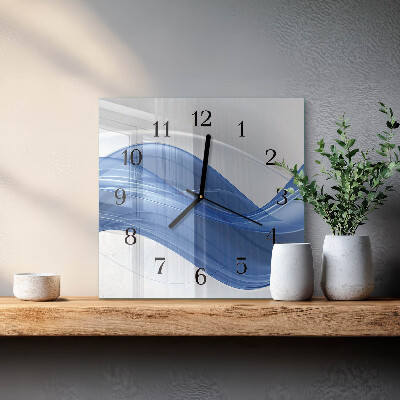 Square wall clock Abstract lines