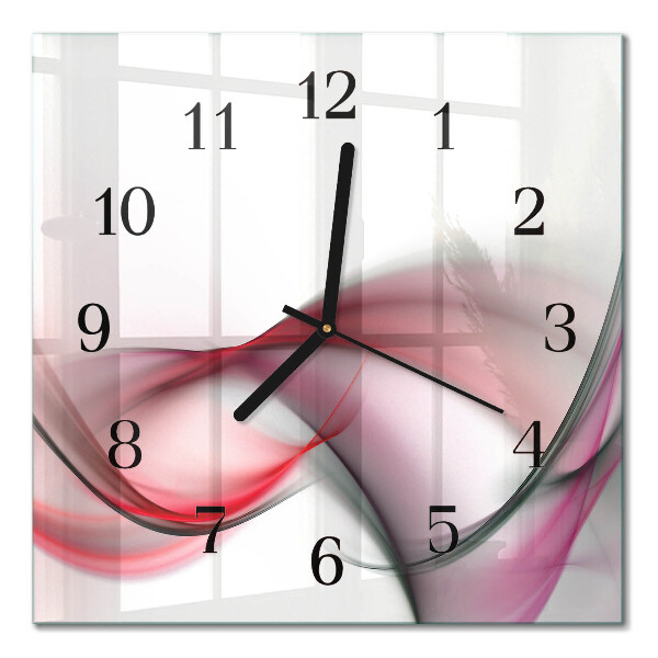 Square wall clock Abstract art