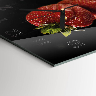 Square wall clock Strawberry