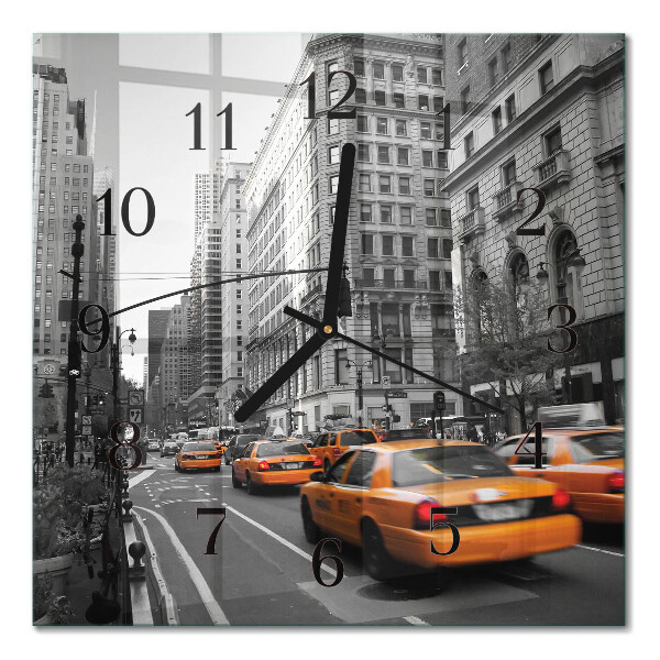 Square kitchen clock New York taxi