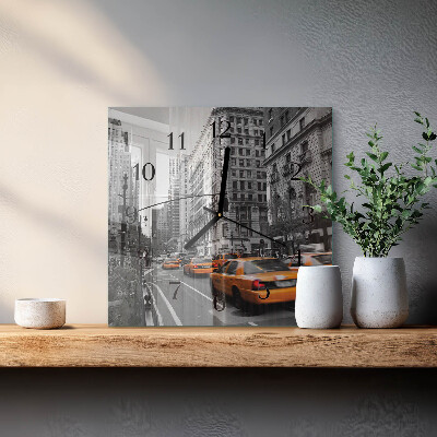 Square kitchen clock New York taxi