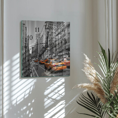 Square kitchen clock New York taxi