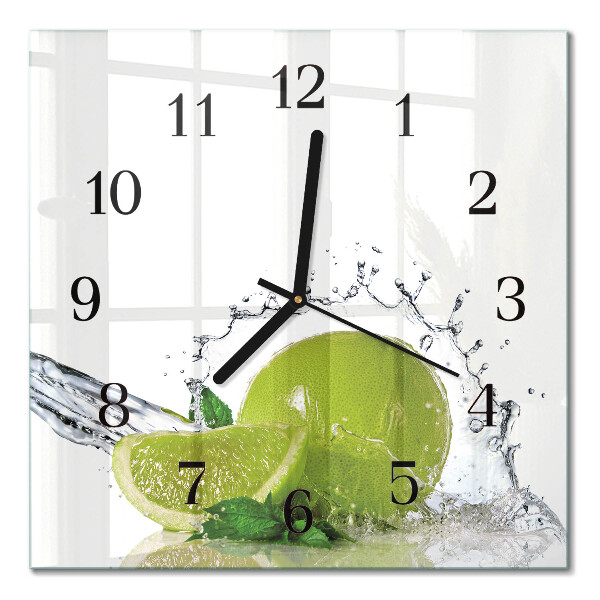 Square kitchen clock Water with lime