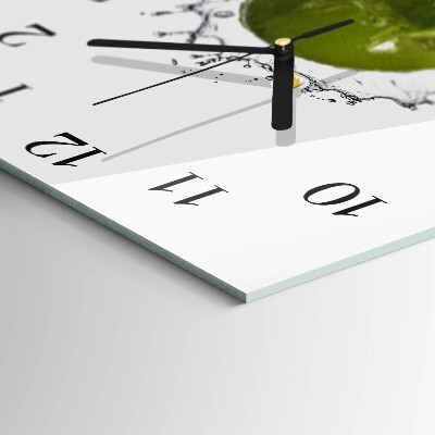 Square kitchen clock Water with lime