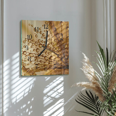 Square wall clock Dandelion