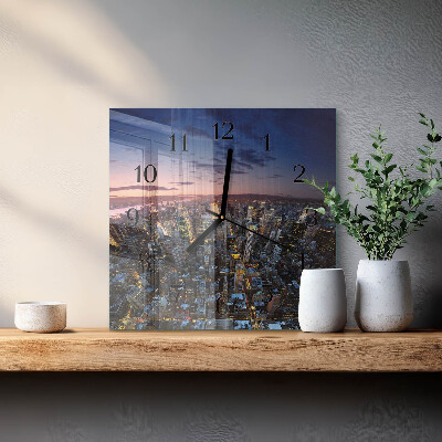 Square kitchen clock Horizon