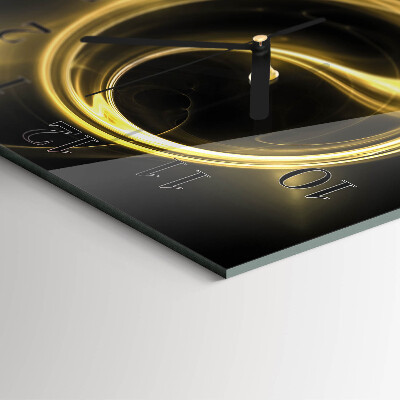 Glass clock square Abstract circle