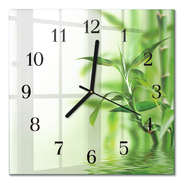 Square kitchen clock Bamboo