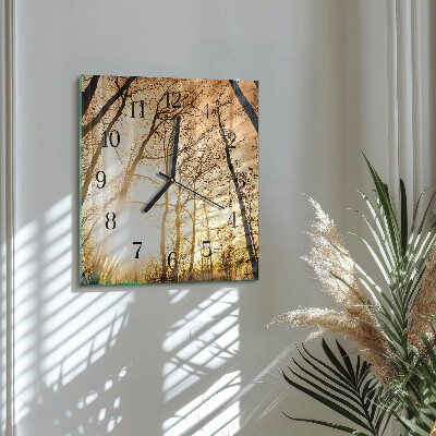 Square wall clock Trees