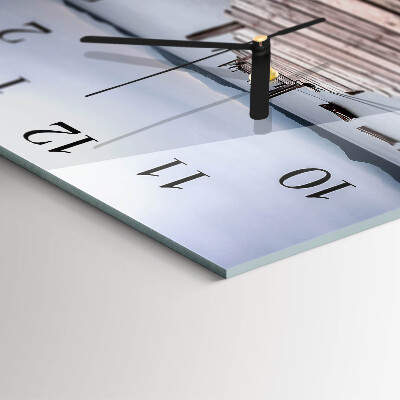 Glass wall clock square Network