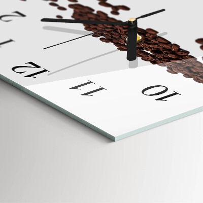 Square kitchen clock Coffee beans