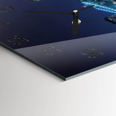 Square kitchen clock Horizon