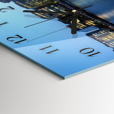 Glass clock square Horizon