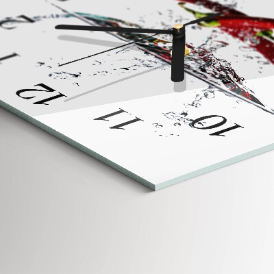 Square kitchen clock Chili peppers