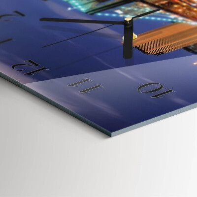 Square wall clock Horizontal bridge
