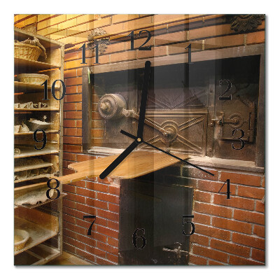 Glass clock square Bread oven