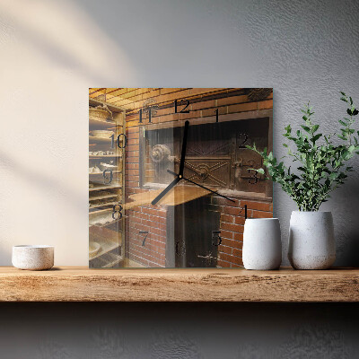 Glass clock square Bread oven